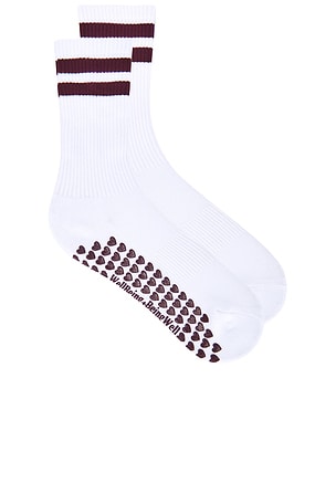Striped Tube Grip Sock WellBeing + BeingWell