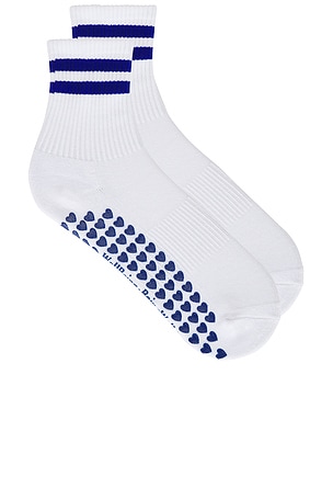 Striped Half Crew Grip Sock WellBeing + BeingWell
