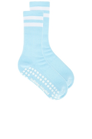 Striped Tube Grip Sock WellBeing + BeingWell