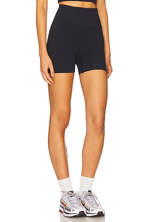 WellBeing + BeingWell StretchWell Valle 4 Inch Bike Short in Black