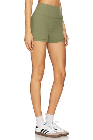 WellBeing + BeingWell Isla Micro Rib 3 Inch Short in Green