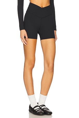 WellBeing + BeingWell FlowWell Callista Crossover 4 Inch Short in Black