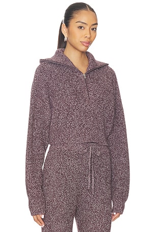 WellBeing + BeingWell Dale Half Zip Sweater in Purple