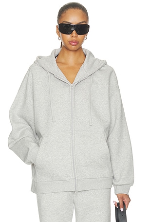WellBeing + BeingWell Murphy Oversized Full Zip Hoodie in Grey