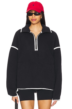WellBeing + BeingWell Morena Fleece Half Zip in Black
