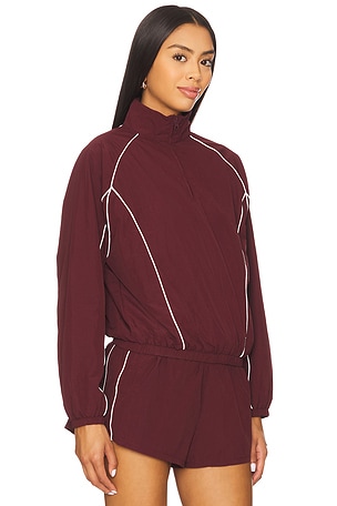 WellBeing + BeingWell Tanner Half Zip Jacket in Burgundy. Size XXS. Also