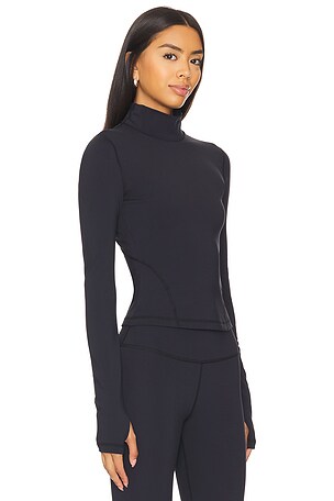 WellBeing + BeingWell WarmWell Turtleneck Top in Black