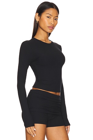 WellBeing + BeingWell Leon Long Sleeve Top in Black
