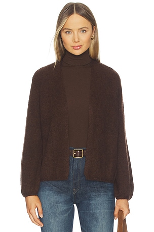 Juniper Balloon-sleeve Open Cardigan W. Cashmere