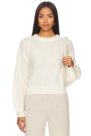 PULL EN MAILLE CÔTELÉE LYRAW. Cashmere$380NOUVEAU