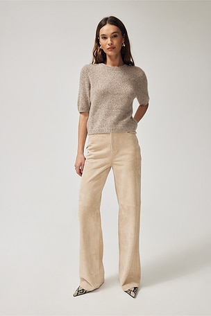 Brenda Short Sleeve Pullover W. Cashmere