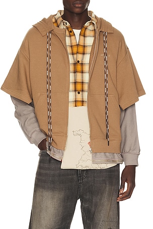 Layered Double String Zip Up Hoodie WE11DONE