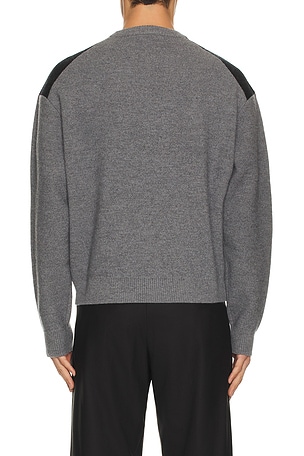 WE11DONE Cat Jacquard Knit Pullover in Black. Size S. Also