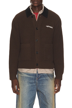 Contrast Collar Knit Cardigan WE11DONE