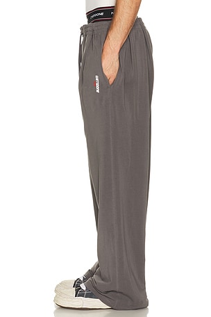 WE11DONE Layered Tucked Sweatpants in Grey