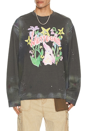 Dirty Painting Long Sleeve T-Shirt WE11DONE