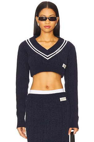 Cable Cropped Sweater WE11DONE