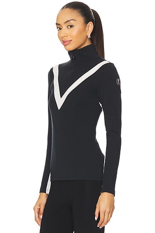 We Norwegians Voss Chevron Zip Up in Black