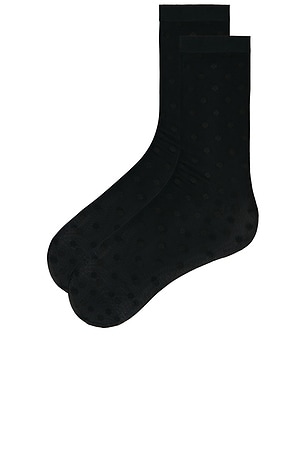 Wolford Daisy Socks in Black