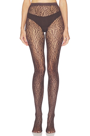 Rose Lace Effect Tights Wolford