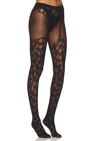 Floral Lace Suspender Tights Wolford