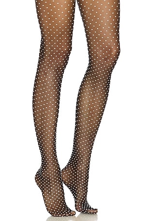 Wolford Satin Touch Dots Tights in Black