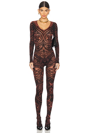 X Etro Body Tattoo Catsuit Wolford