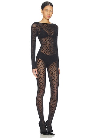 Wolford Sweet Dots Catsuit in Black