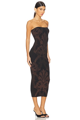Wolford X Etro Metallic Jacquard Dress in Black