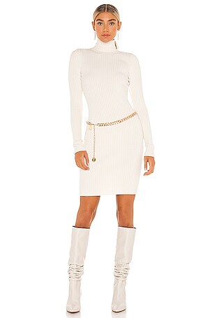 Wolford Merino Rib Dress in Cream | REVOLVE