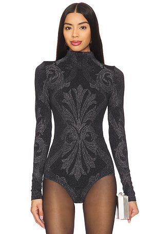 X Etro Metallic Jacquard Bodysuit Wolford