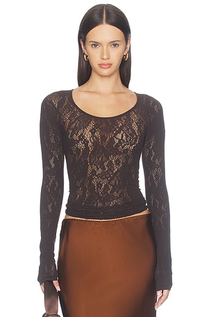 Infinite Rose Net Long Sleeve Top Wolford