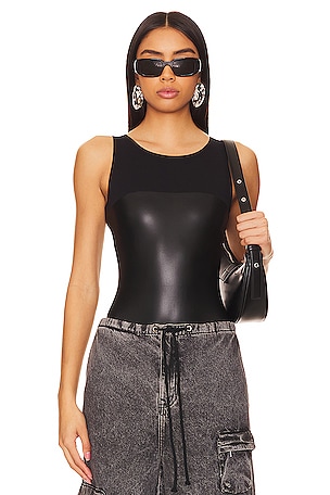 Eco Faux Leather String BodysuitWolford$257