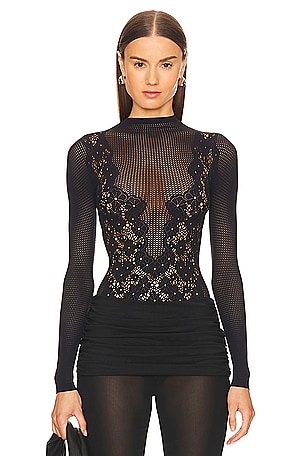 Flower Lace String Bodysuit Wolford