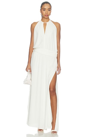 VESTIDO LARGO DRAPED BACKLESS With Harper Lu