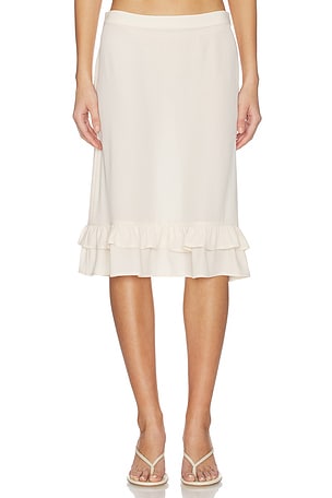 Frill Midi Skirt With Harper Lu
