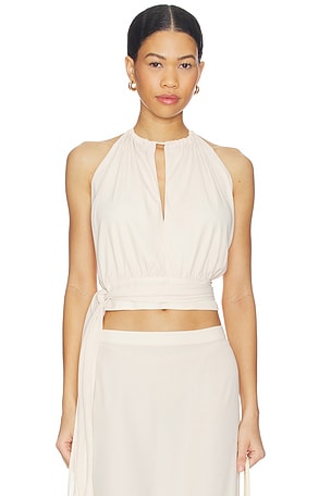 Draped Halter Top With Harper Lu