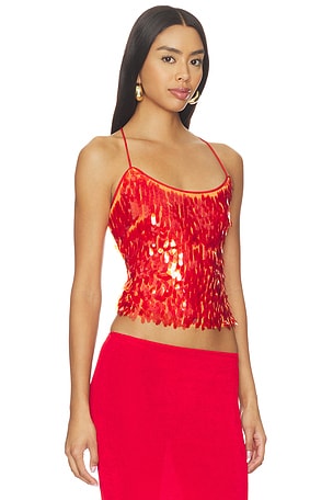 With Harper Lu Backless Top in Orange