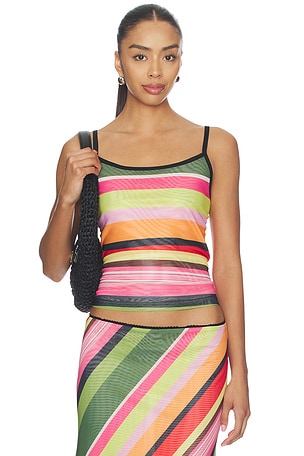 Mesh Camisole Top With Harper Lu