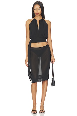 Draped Halter Top With Harper Lu