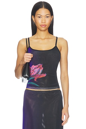 Mesh Camisole Top With Harper Lu
