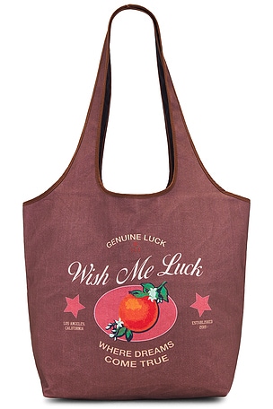 Wish Me Luck x REVOLVE Orange Luck Tote Bag in Brown