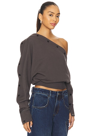 With Jean August Sweater in Charcoal