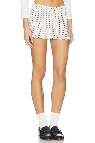 With Jean Kiki Skirt in White. Size XXS. Also