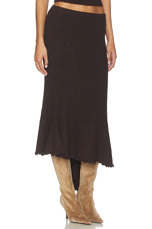 With Jean Fia Skirt in Chocolate