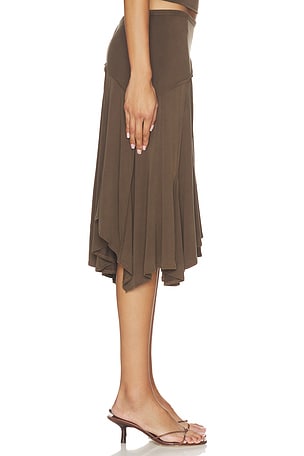 With Jean x REVOLVE Sharni Skirt in Chocolate. Size XXS. Also