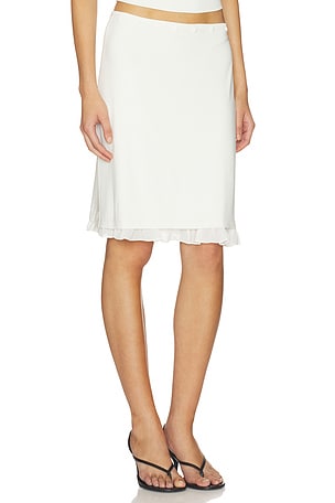 With Jean Ella Skirt in White