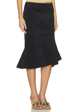 With Jean Naomi Skirt in Black