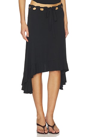 With Jean Carrie Skirt in Black