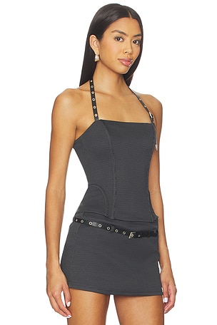 With Jean Iris Top in Black